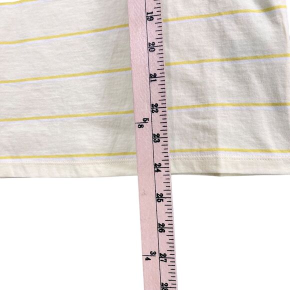 Everlane T Shirt Womens S Butter Yellow Striped Organic Cotton Preppy Casual NEW - Picture 7 of 13